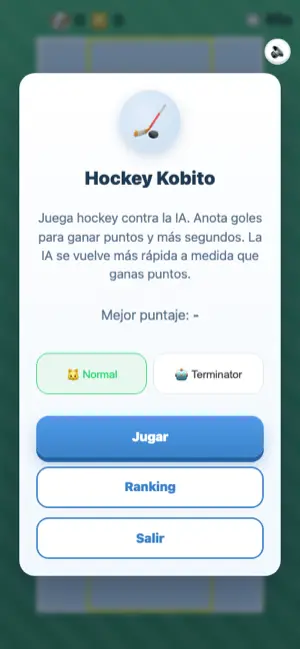 Pantalla del juego Hockey