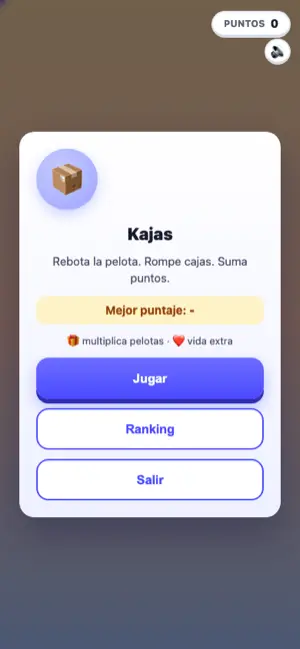 Pantalla del juego Kajas