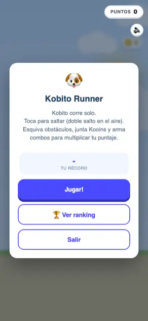 Pantalla del juego Kobito Runner